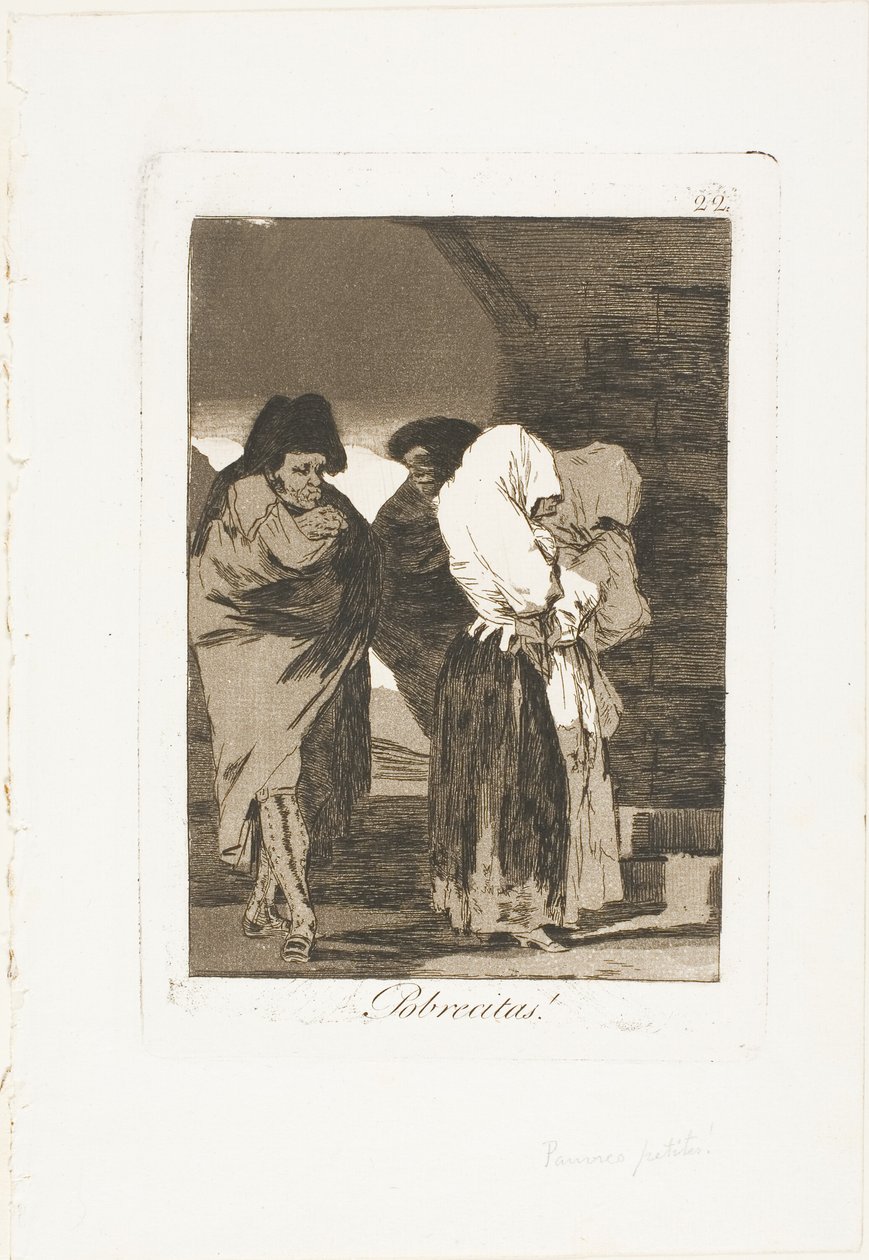 Stakkars småjenter!, tallerken 22 fra Los Caprichos av Francisco Jose de Goya y Lucientes