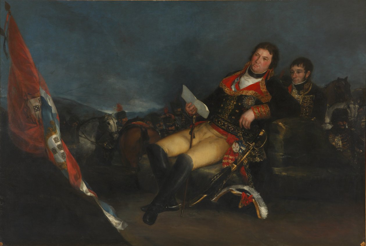 Portrett av Manuel Godoy, med kallenavnet Fredsprinsen. Detalj. (olje på lerret av Francisco de Goya