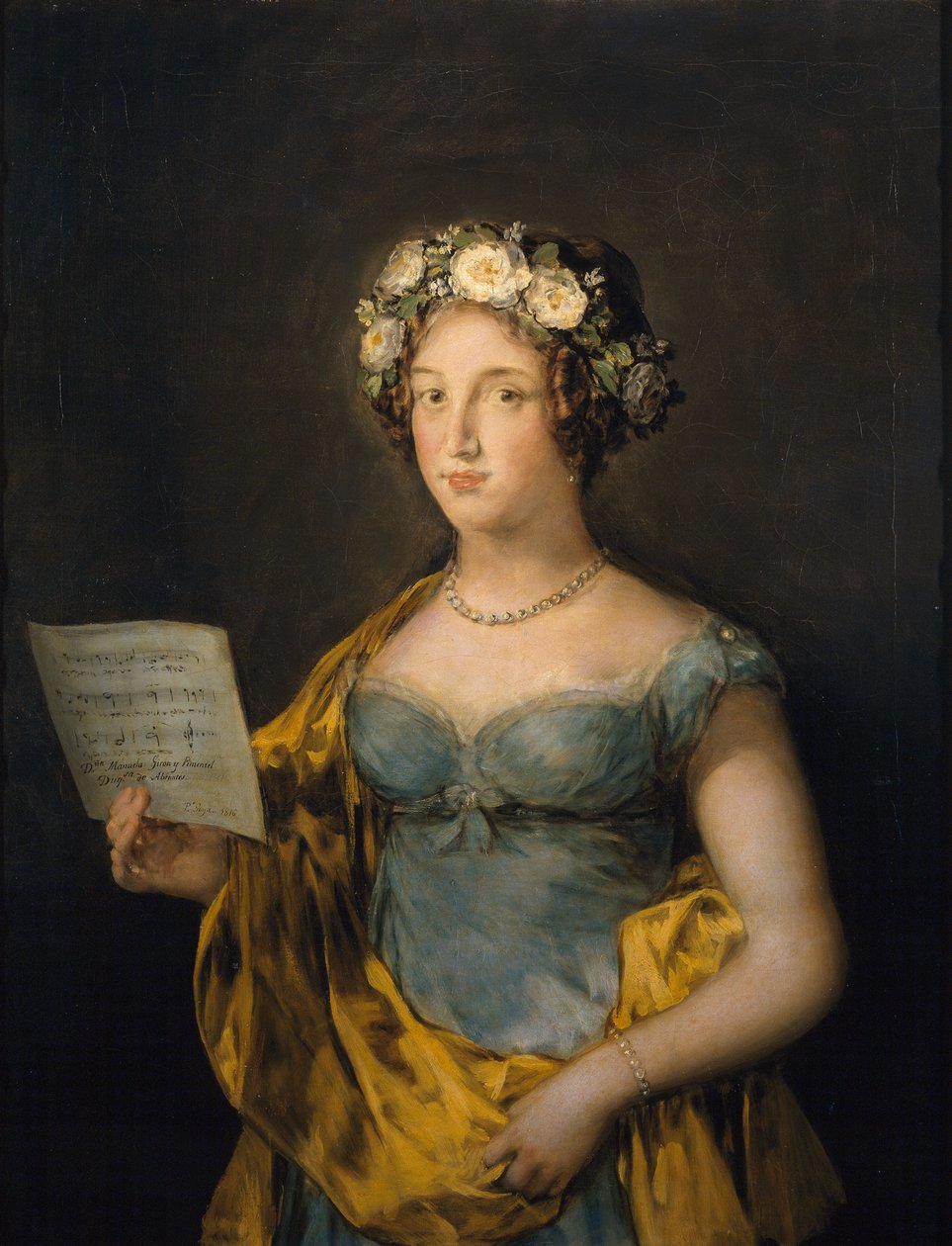 Portrett av Manuela Tellez Giron y Pimentel (1794-1838), hertuginne av Abrantes av Francisco de Goya (1746-1828) av Francisco de Goya