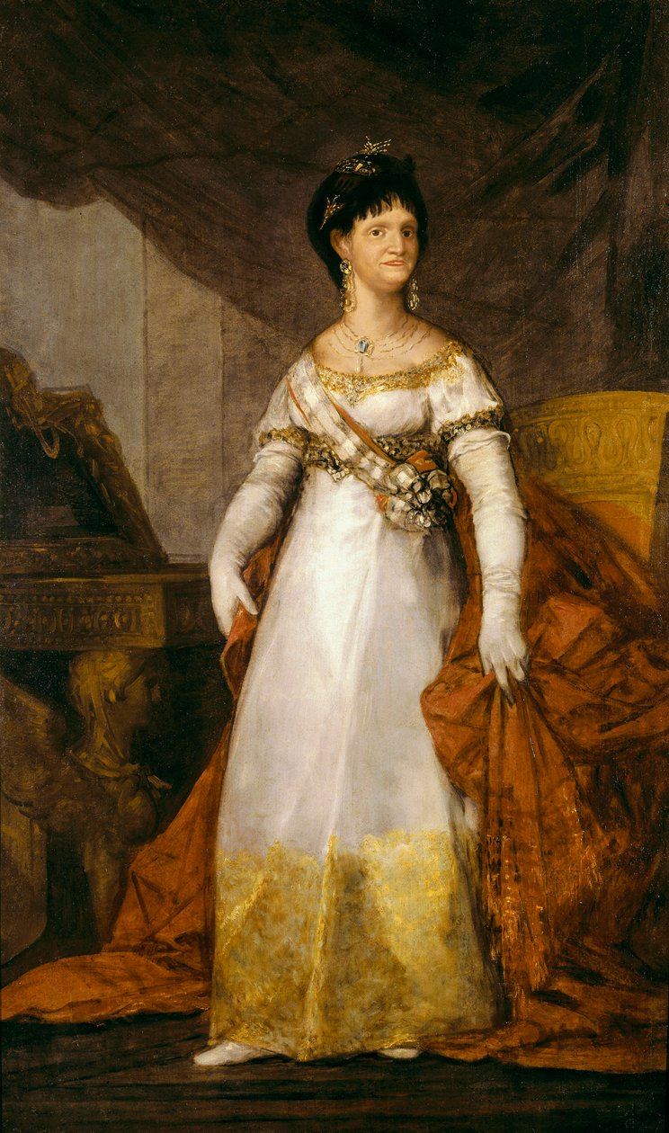 "" Portrett av dronning av Spania Mary Louise av Bourbon Parma (1751-1819) "" Maleri av Francisco de Goya y Lucientes (1746-1828) 1800-1810 Bilbao. Museum for Bellas Artes de Bilbao av Francisco de Goya