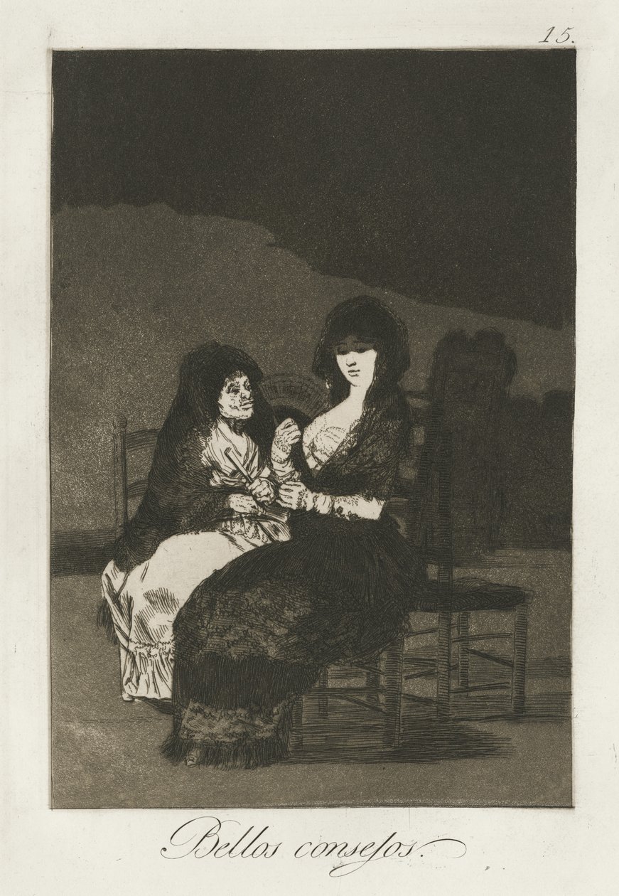 Pretty Teachings, 1868 av Francisco de Goya