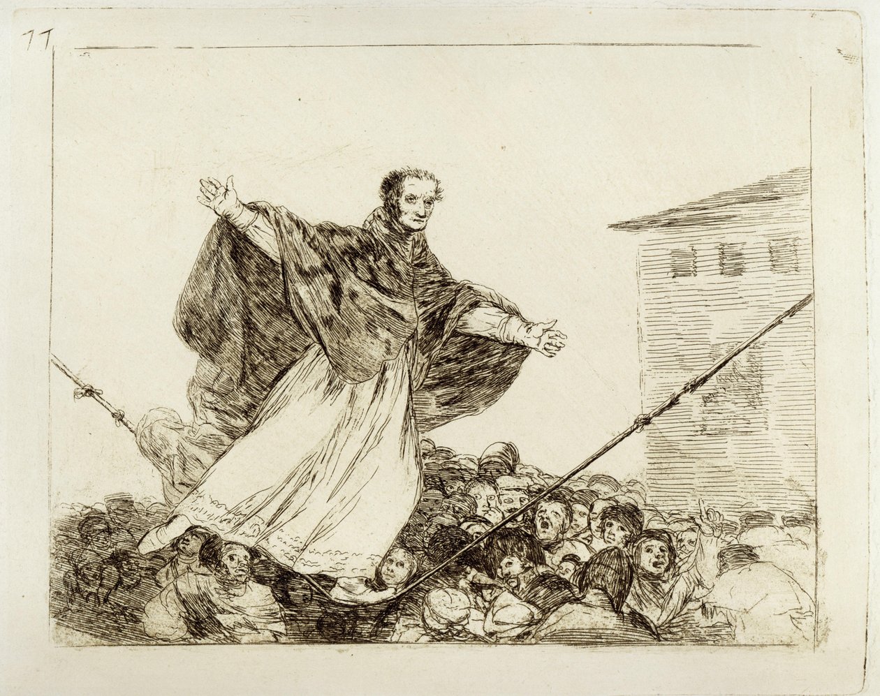 At tauet ryker (Desastres de la Guerra 77) av Francisco Jose de Goya y Lucientes