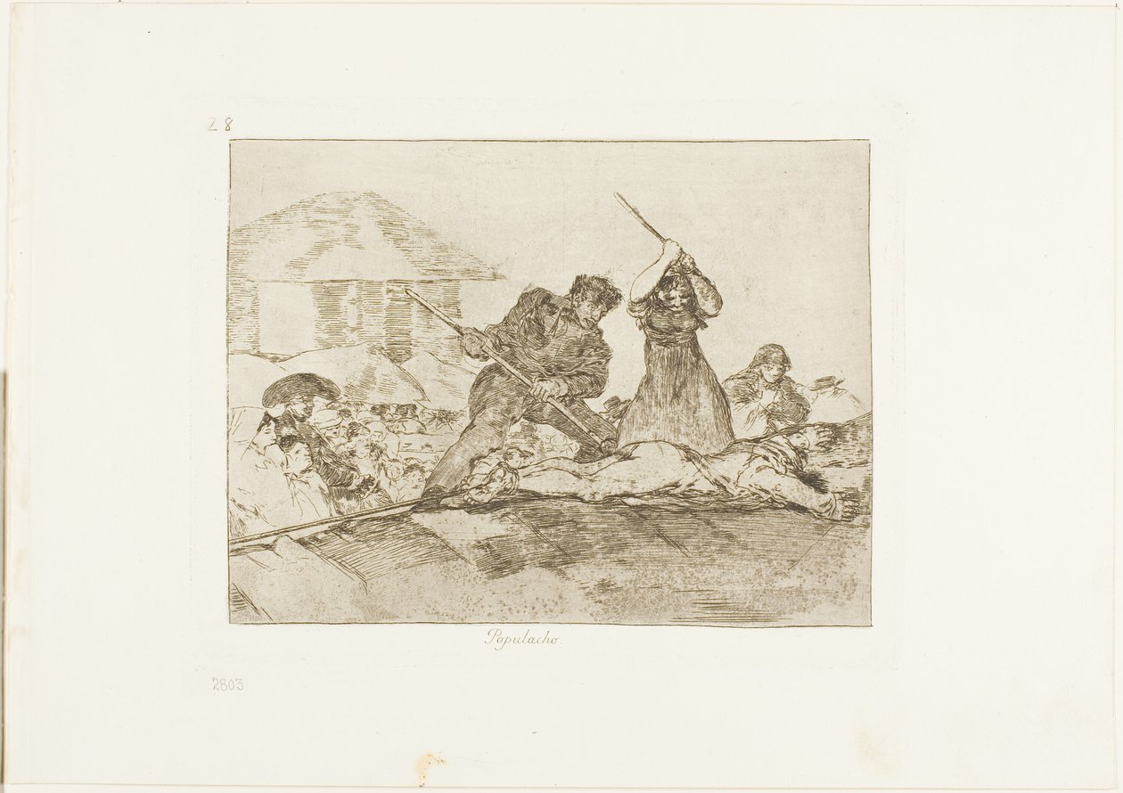 Rabble, plate 28 fra The Disasters of War av Francisco Jose de Goya y Lucientes