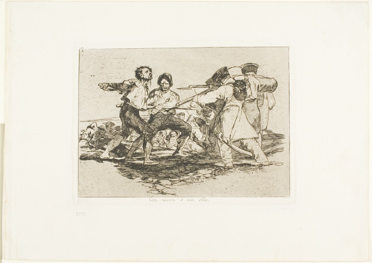 Med rette eller feil, plate to fra The Disasters of War av Francisco Jose de Goya y Lucientes