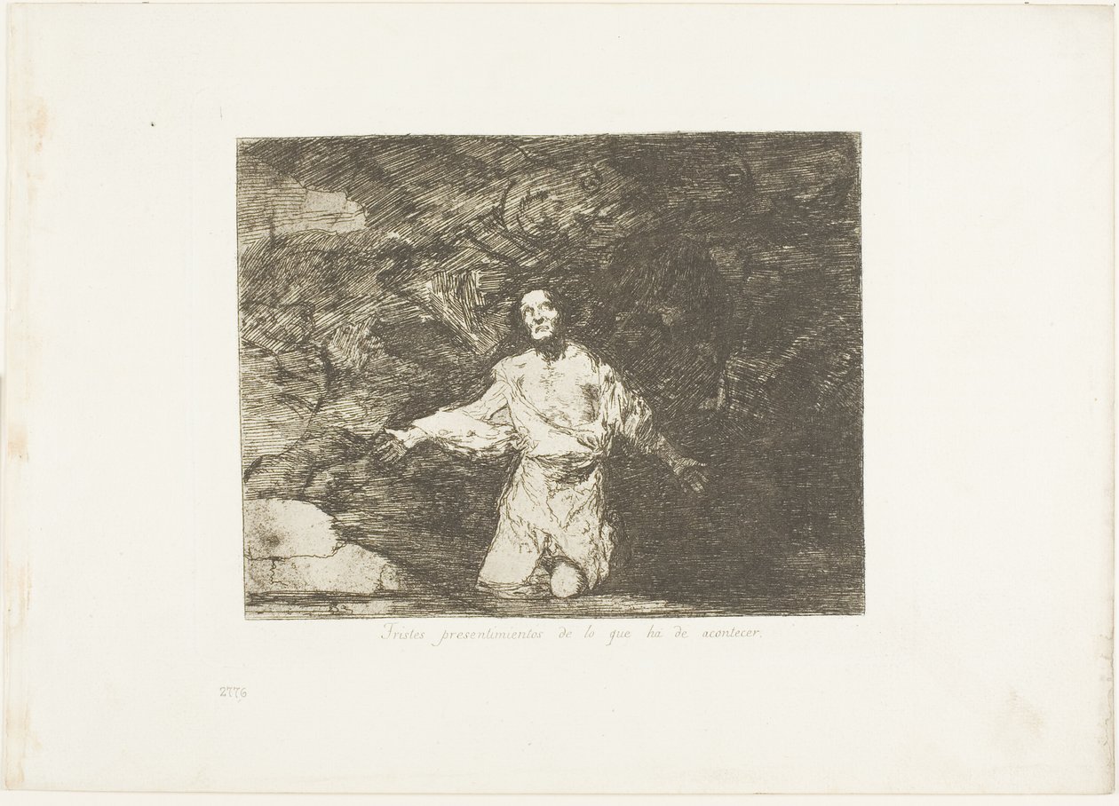 Sad Forebodings of What is Going to Happen, plate én fra The Disasters of War av Francisco Jose de Goya y Lucientes