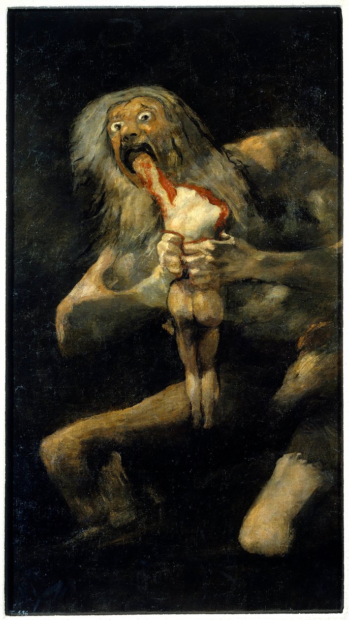 Saturn fortærer sin Sønn av Francisco Jose de Goya y Lucientes
