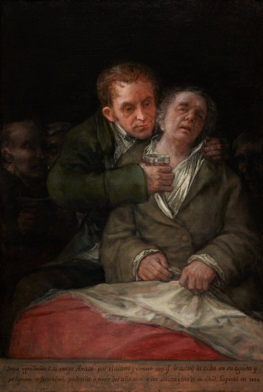 Selvportrett med dr. Arrieta av Francisco Jose de Goya y Lucientes