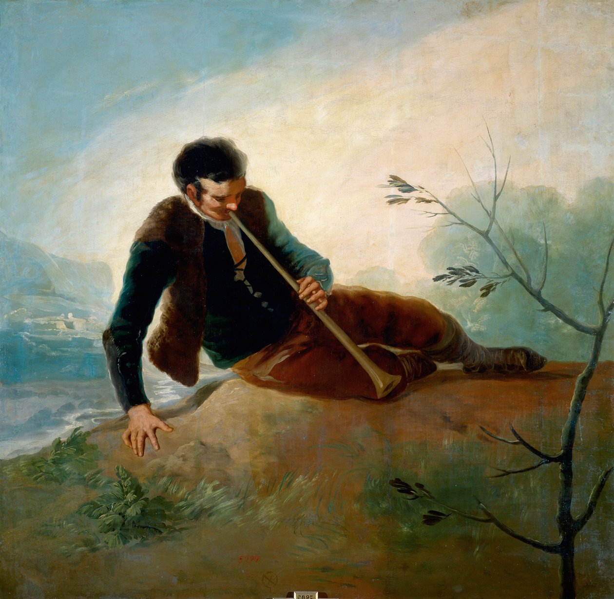 Shepherd spiller en pipe av Francisco de Goya