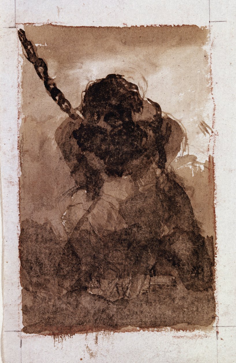 Silhuett av fangekjede (Tegning av Francisco de Goya