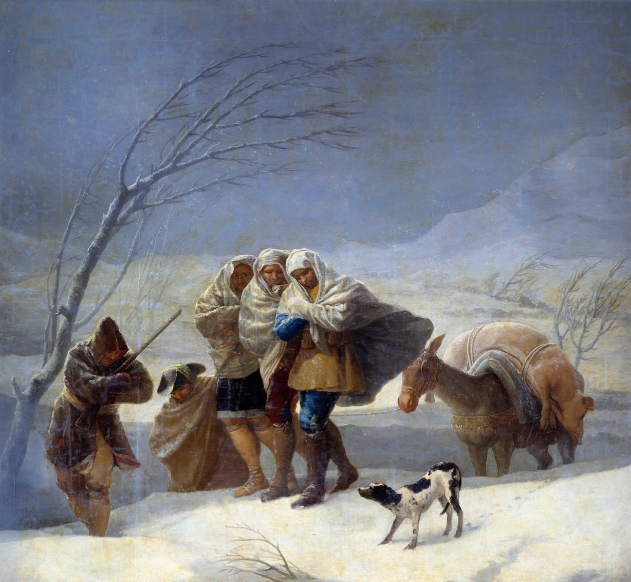 Snøstorm eller vinter. Maleri av Francisco De Goya (1746-1828) av Francisco de Goya