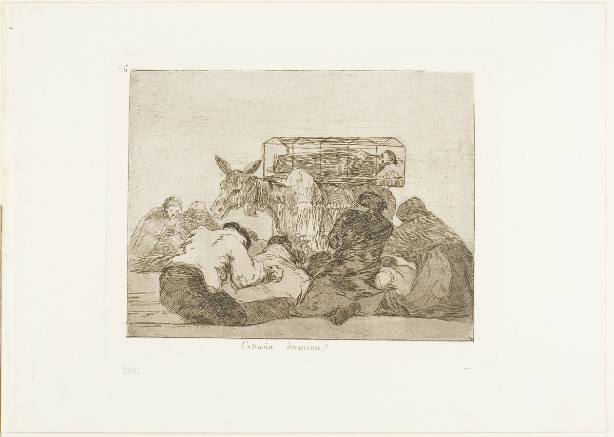 Strange Devotion!, plate 66 fra The Disasters of War av Francisco Jose de Goya y Lucientes