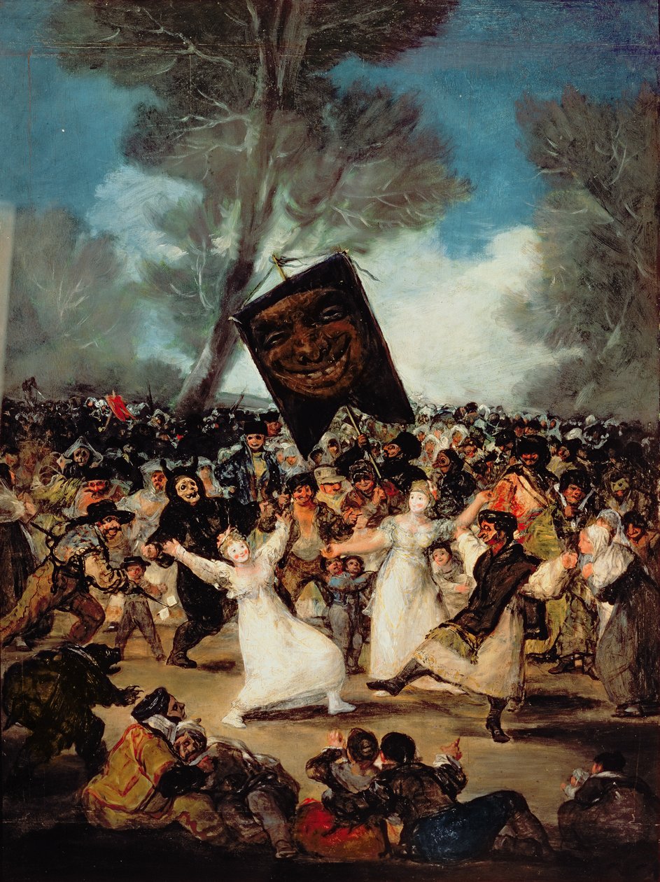 Sardinens begravelse (Corpus Christi-festivalen på askeonsdag) ca. 1812-19 (olje på lerret) av Francisco de Goya