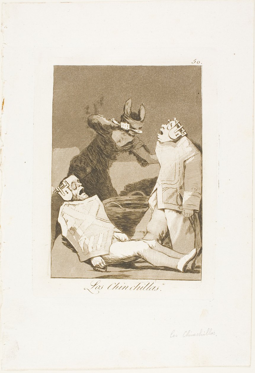 Chinchillaene, tallerken 50 fra Los Caprichos av Francisco Jose de Goya y Lucientes