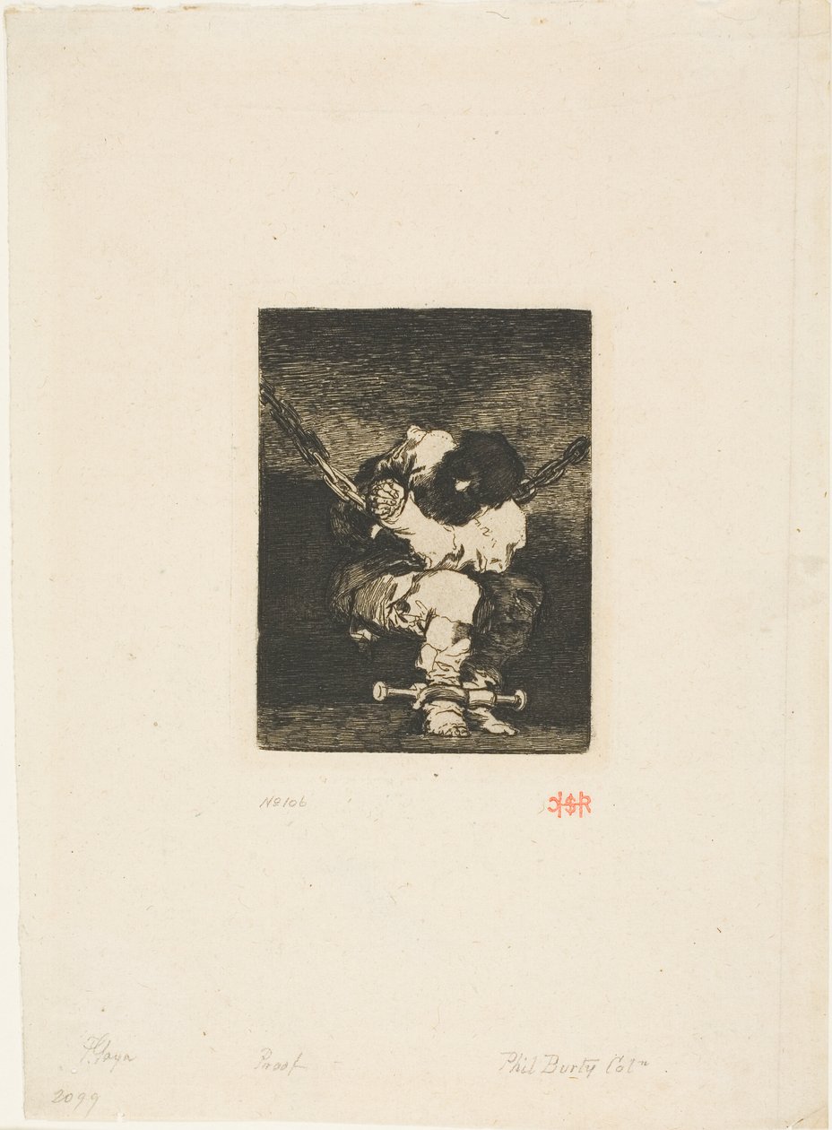 Forvaringen er like barbarisk som forbrytelsen ("Den lille fangen") av Francisco Jose de Goya y Lucientes