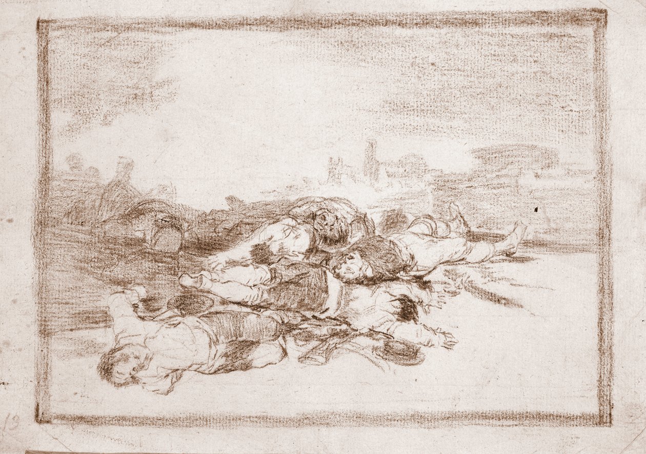 The Disasters of War: Og mye mer (forberedende tegning av Francisco de Goya