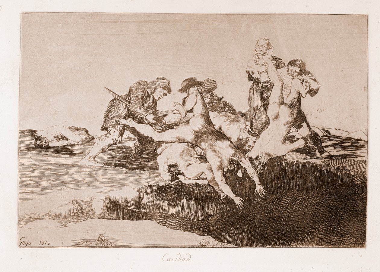 The Disasters of War: Charity (Gravering etter tegning av Francisco de Goya