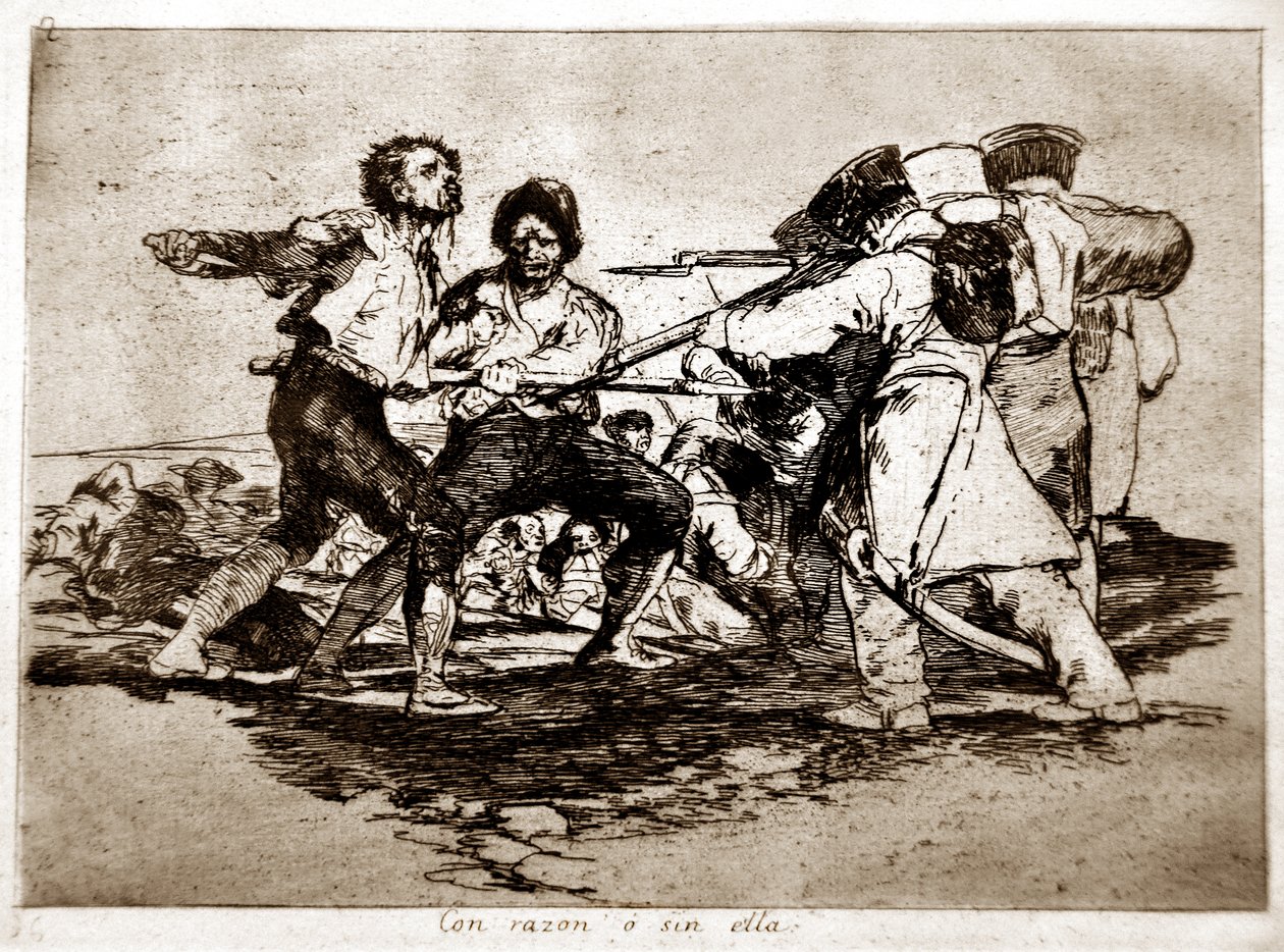 The Disasters of War: Con Razon o Sin Ella (Right or Wrong) av Francisco Jose de Goya y Lucientes