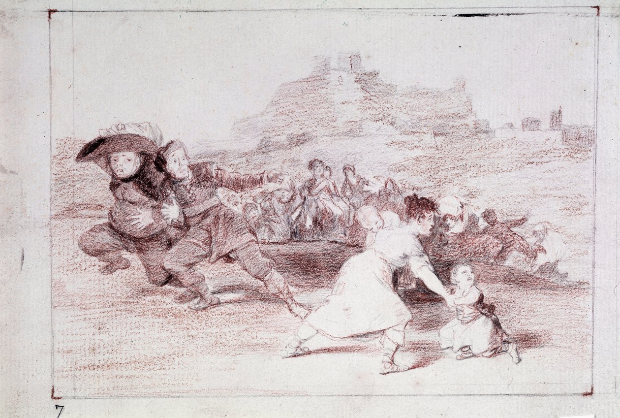 The Disasters of War: Jeg så det (forberedende tegning av Francisco de Goya