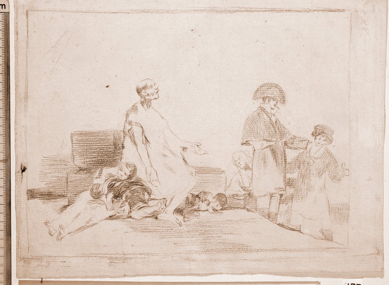 The Disasters of War: Hvis de er fra en annen linje (forberedende tegning av Francisco de Goya