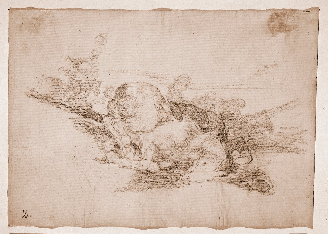 The Disasters of War: Det skjer alltid (forberedende tegning av Francisco de Goya