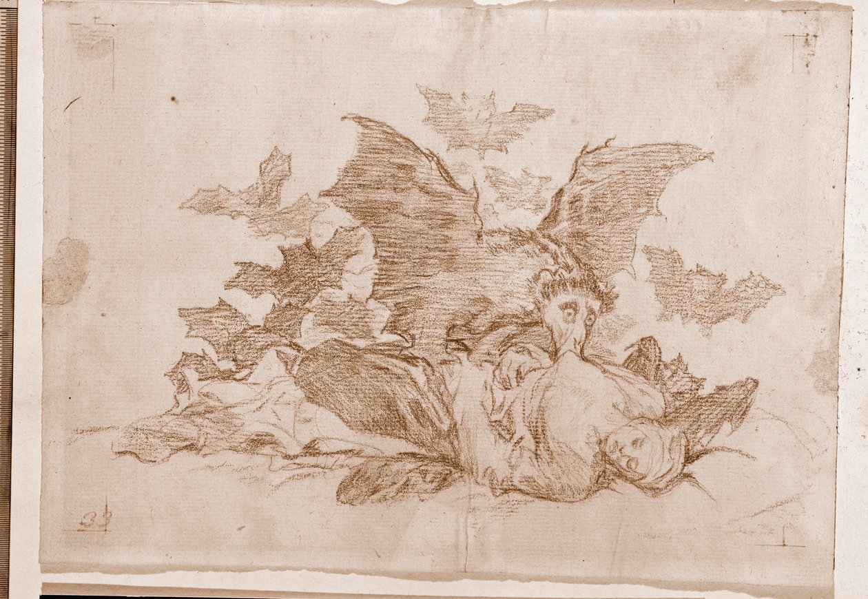 The Disasters of War: Resultatene (forberedende tegning av Francisco de Goya