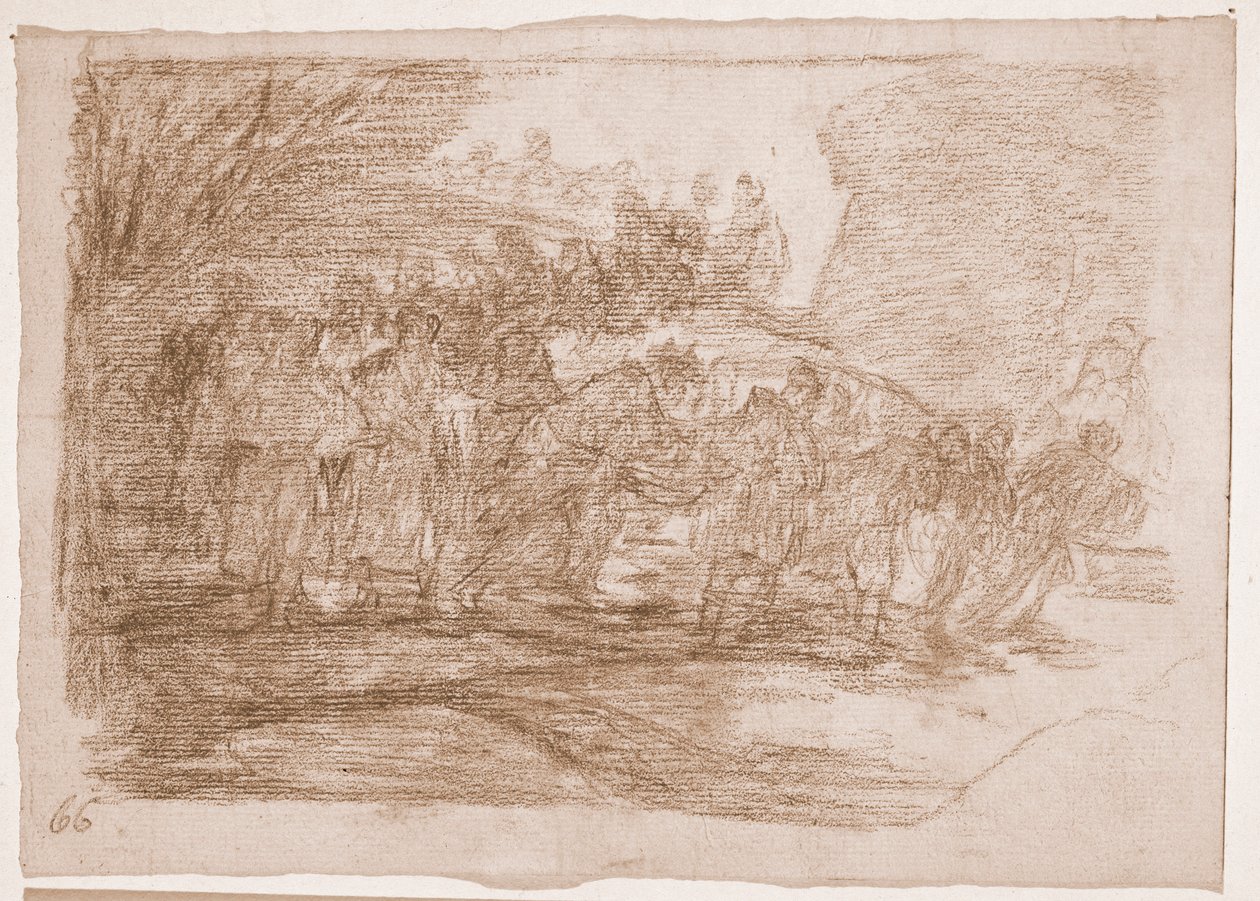 The Disasters of War: De kjenner ikke veien (forberedende tegning av Francisco de Goya