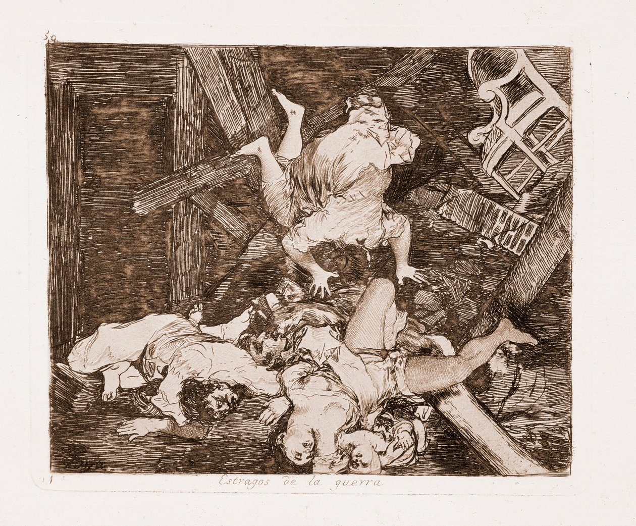 The Disasters of War: War damages (Gravering etter den forberedende tegningen av Francisco de Goya