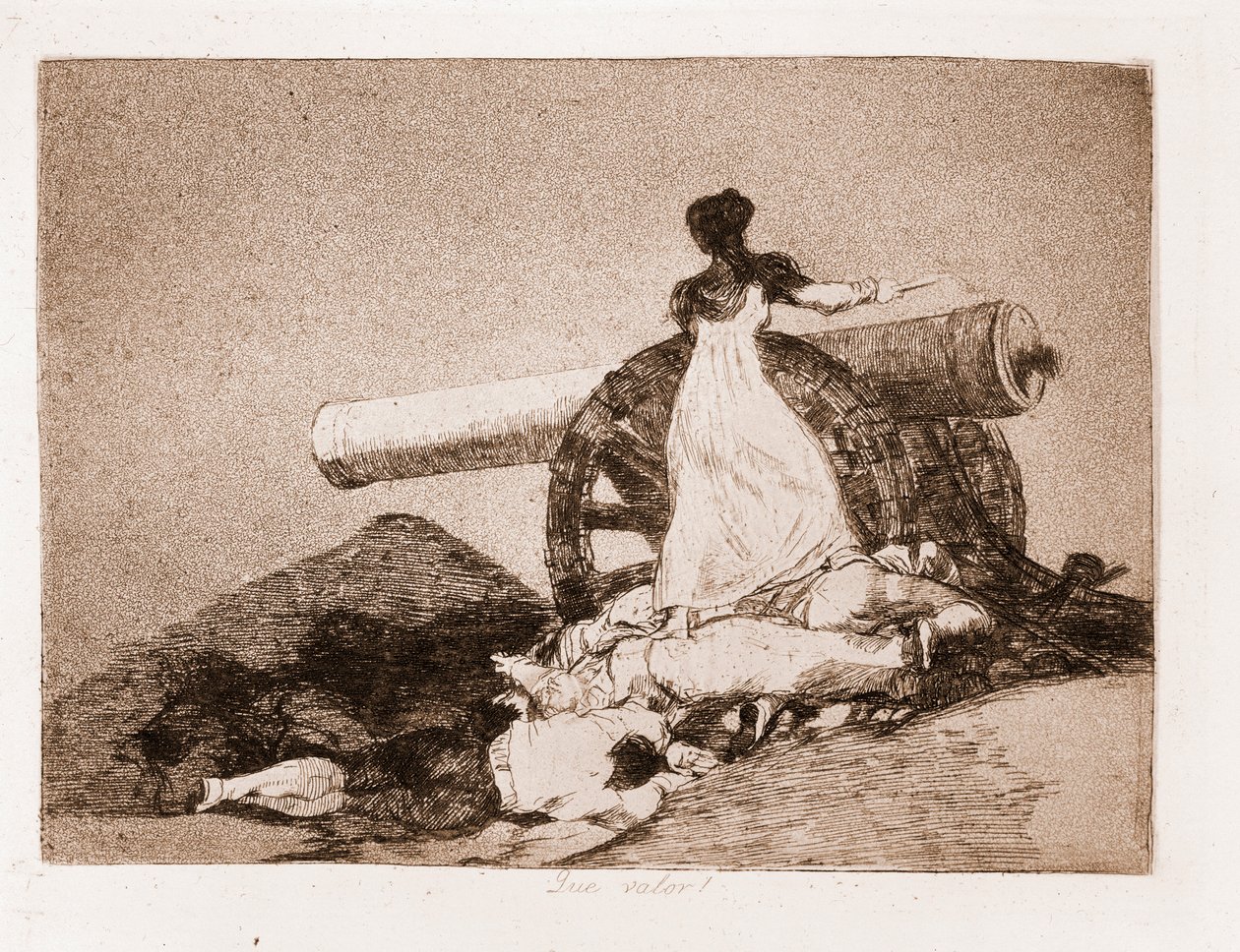 The Disasters of War: Hvilket mot! (etsing fra en forberedende tegning av Francisco de Goya