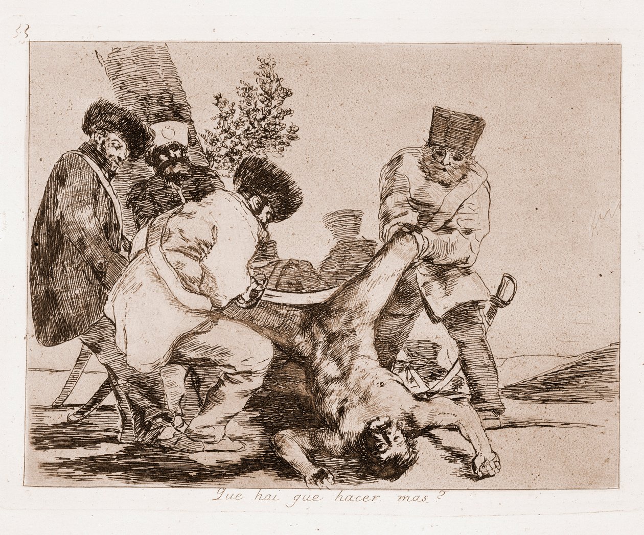 The Disasters of War: Hva annet kan vi gjøre? (Gravering etter tegning av Francisco de Goya