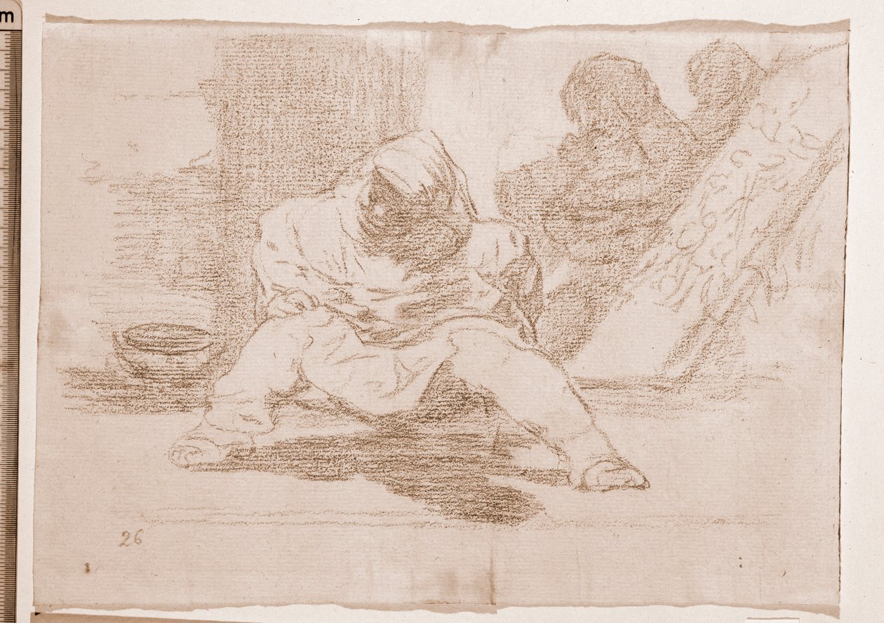 The Disasters of War: Hvilken galskap! (forberedende tegning av Francisco de Goya