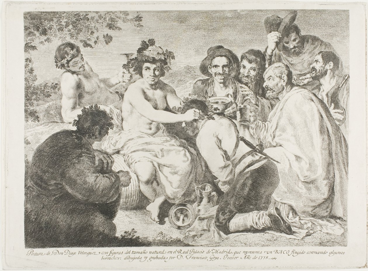 Drunkardene av Francisco Jose de Goya y Lucientes