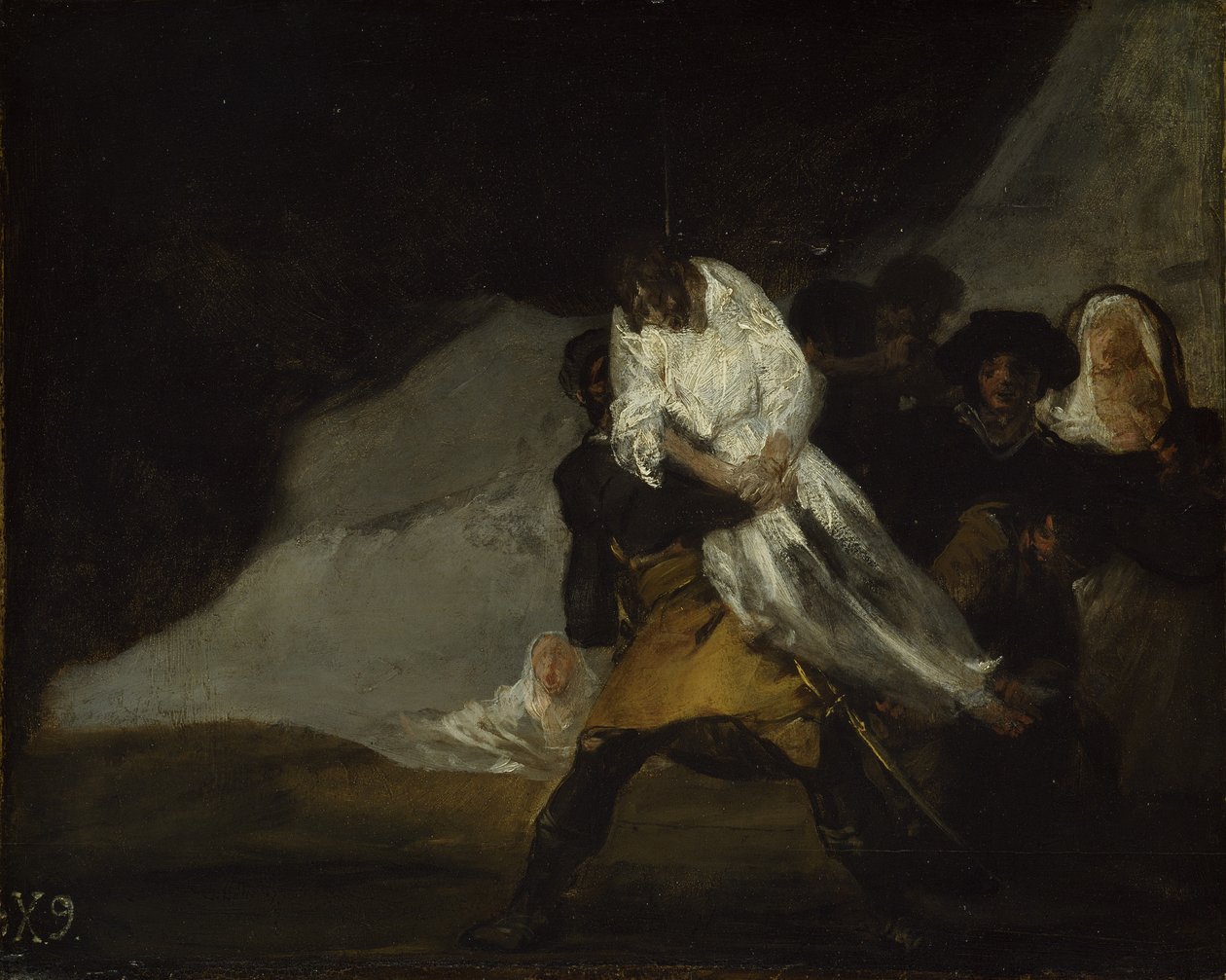 Den hengte munken, ca. 1810 av Francisco de Goya