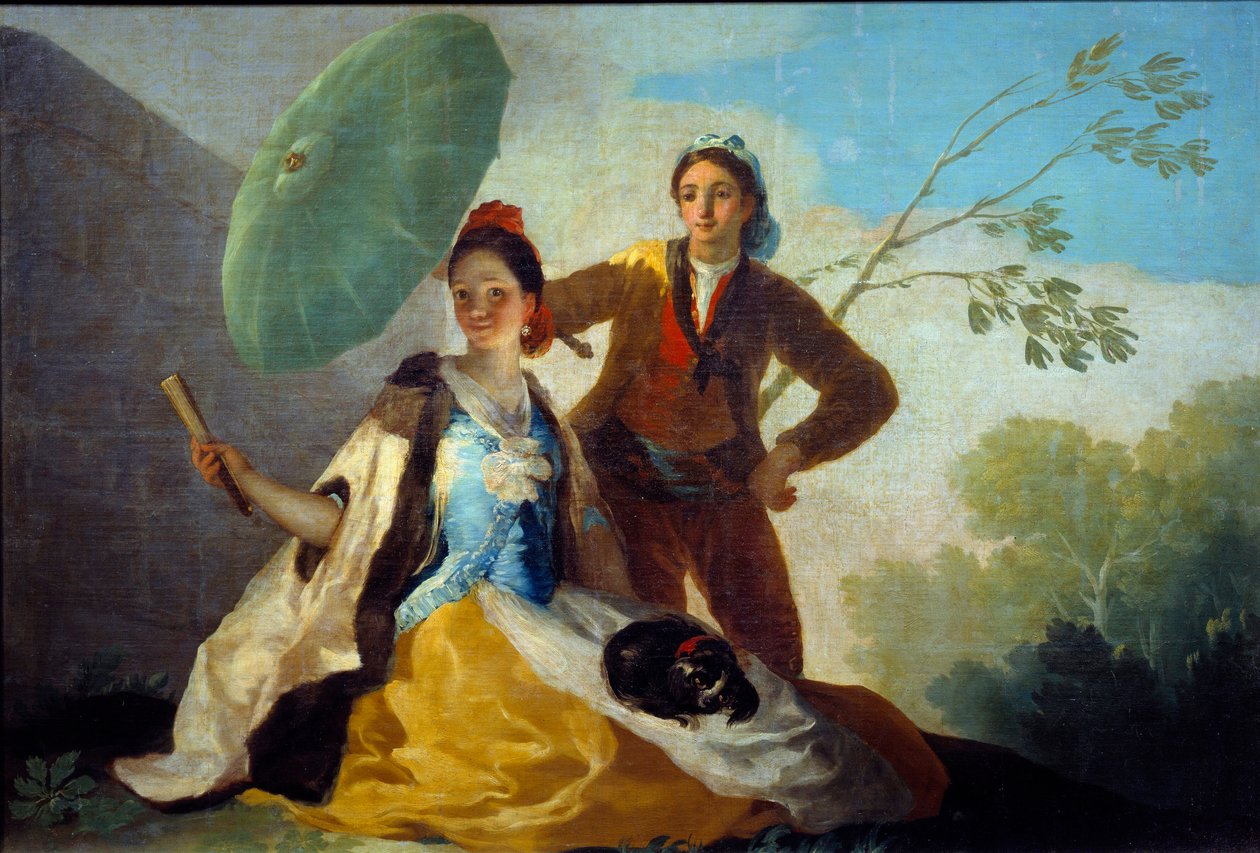 Parasollmaleriet av Francisco de Goya (1746-1828) Madrid Prado-museet fra 1700-tallet av Francisco de Goya
