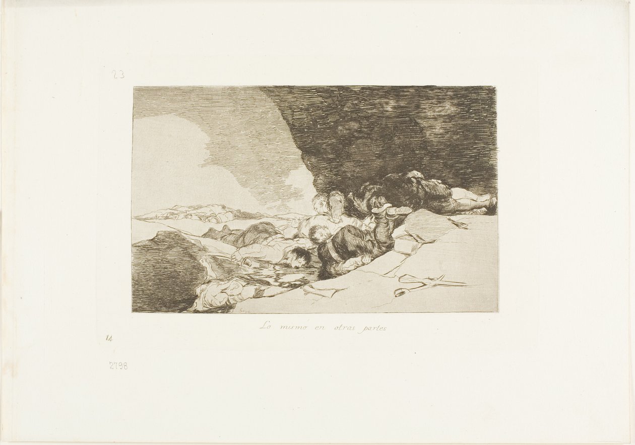 The Same Elsewhere, plate 23 fra The Disasters of War av Francisco Jose de Goya y Lucientes