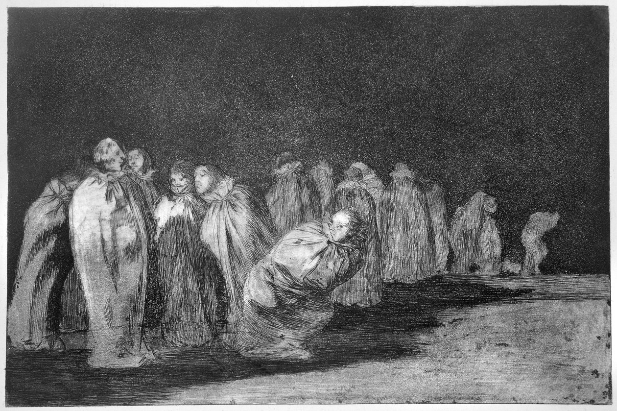 Mennene i sekker, plate 8 av "Ordspråk" av Francisco Jose de Goya y Lucientes
