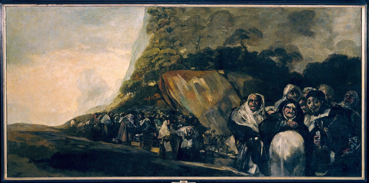 Pilegrimsreisen har kilden San Isidro Painting av Francisco de Goya (1746-1828) 1800-tallets Madrid. Engmuseet av Francisco de Goya