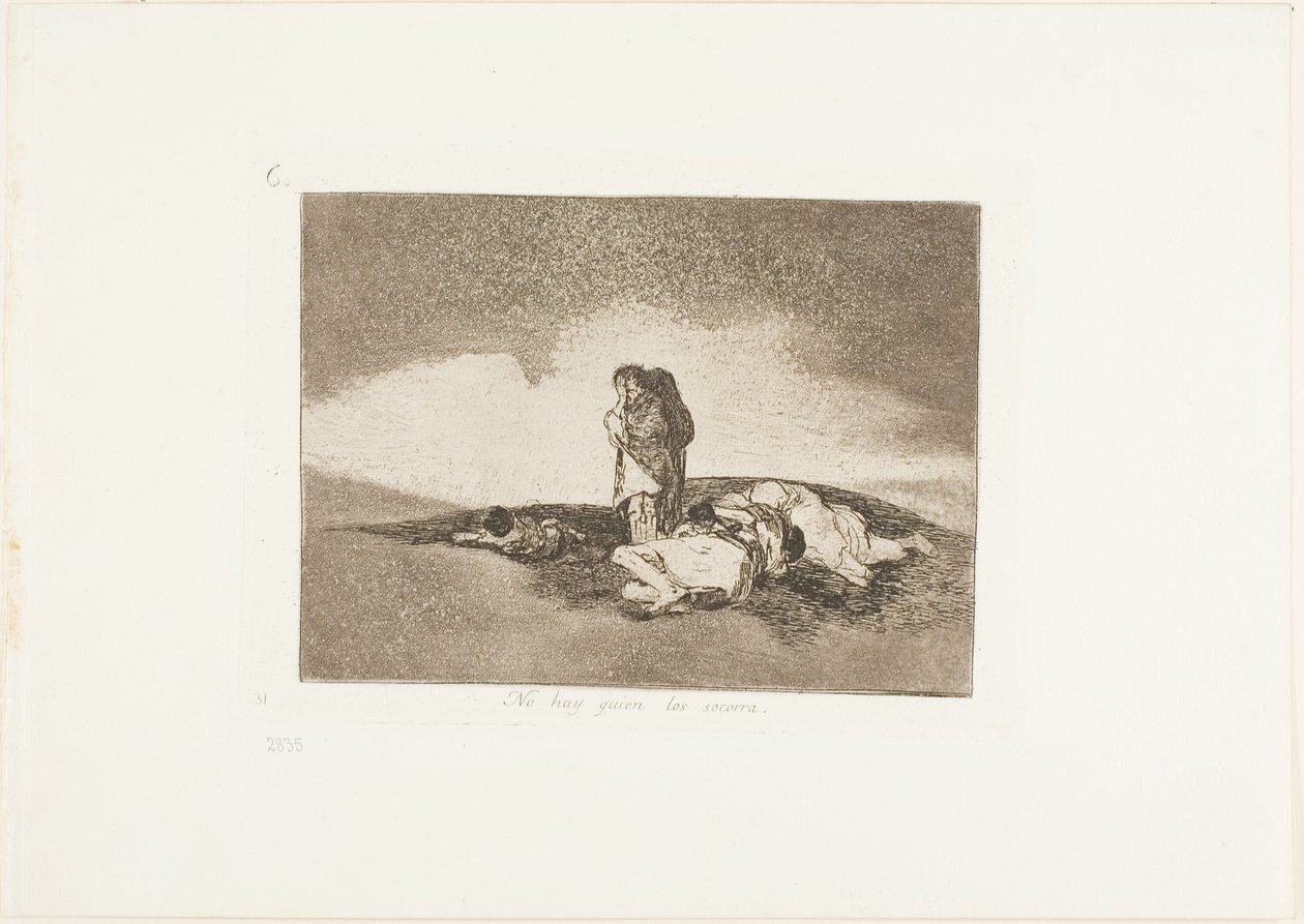 Det er ingen som hjelper dem, plate 60 fra The Disasters of War av Francisco Jose de Goya y Lucientes