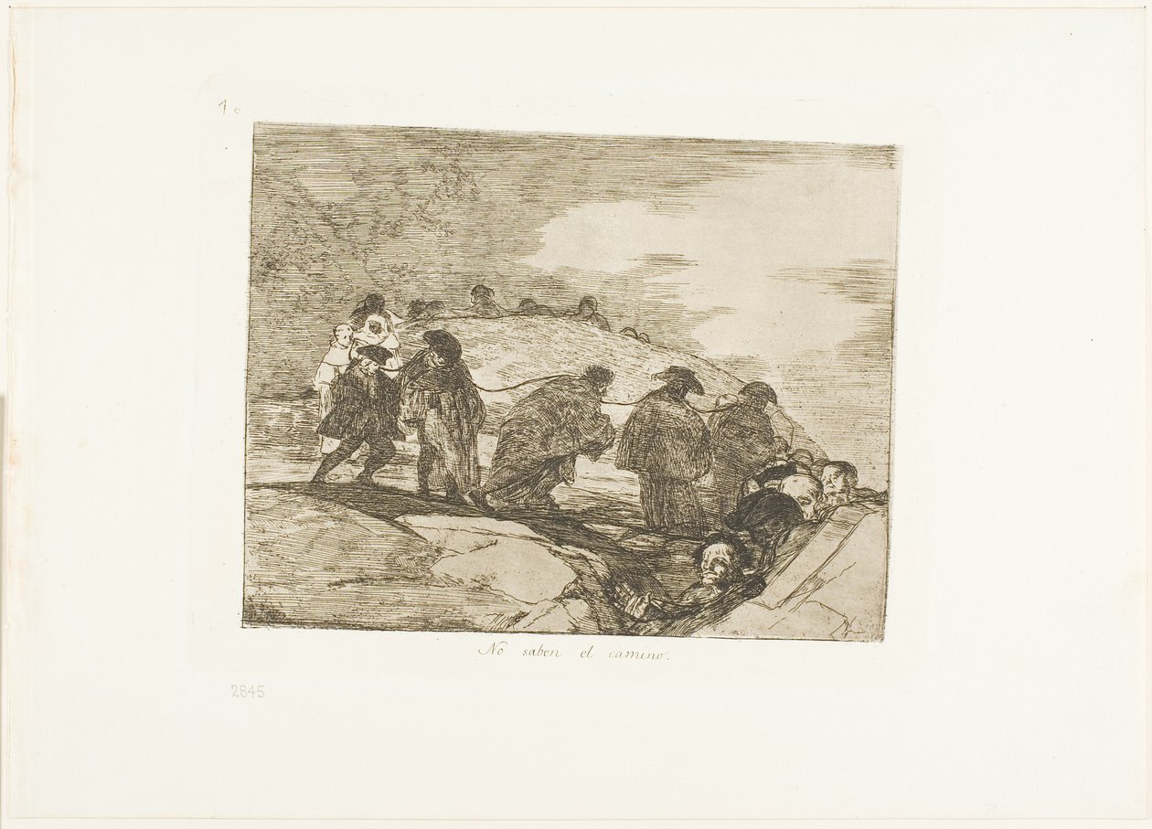 They Do Not Know the Way, plate 70 fra The Disasters of War av Francisco Jose de Goya y Lucientes