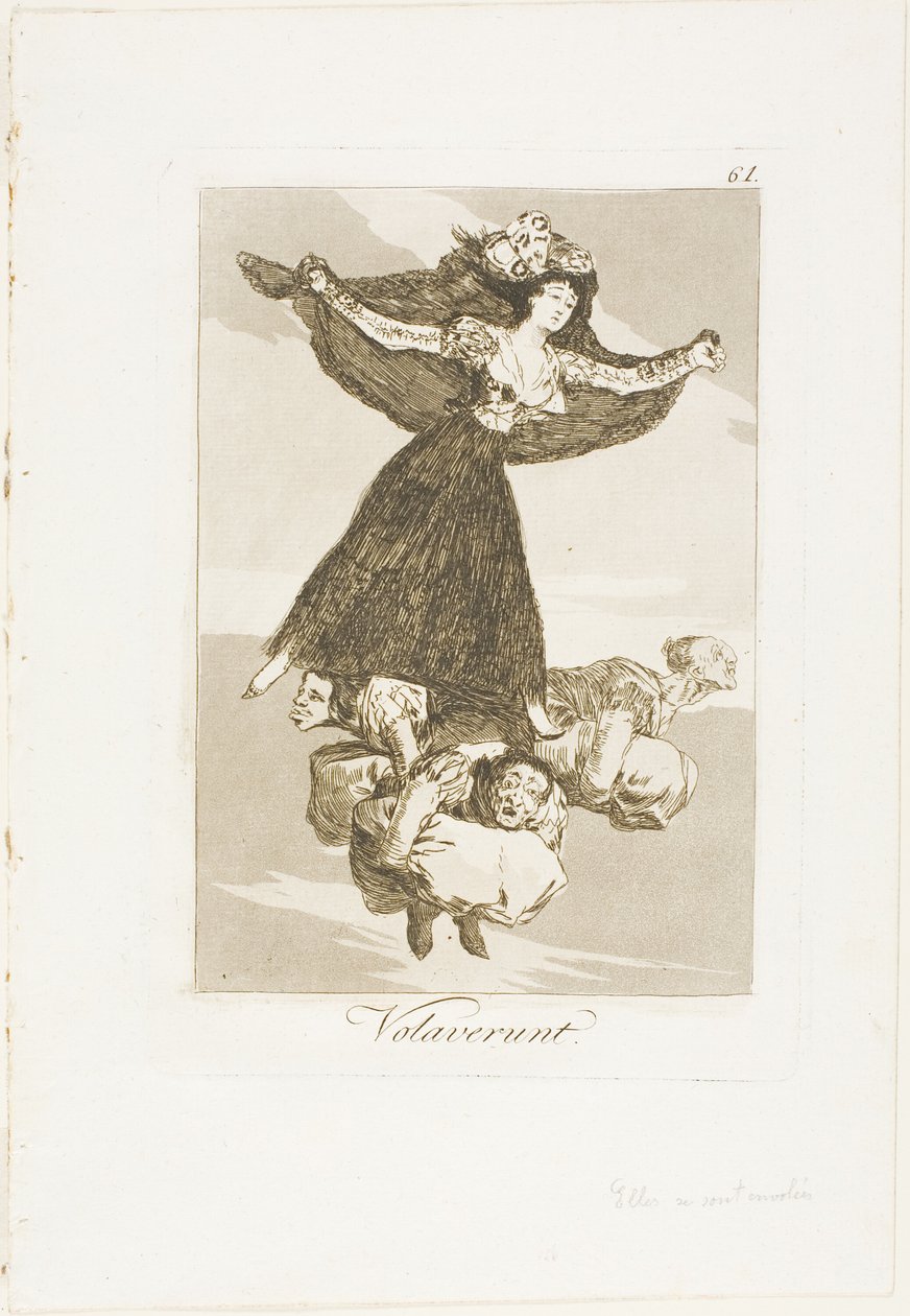 They Have Flown, plate 61 fra Los Caprichos (Caprices) av Francisco Jose de Goya y Lucientes