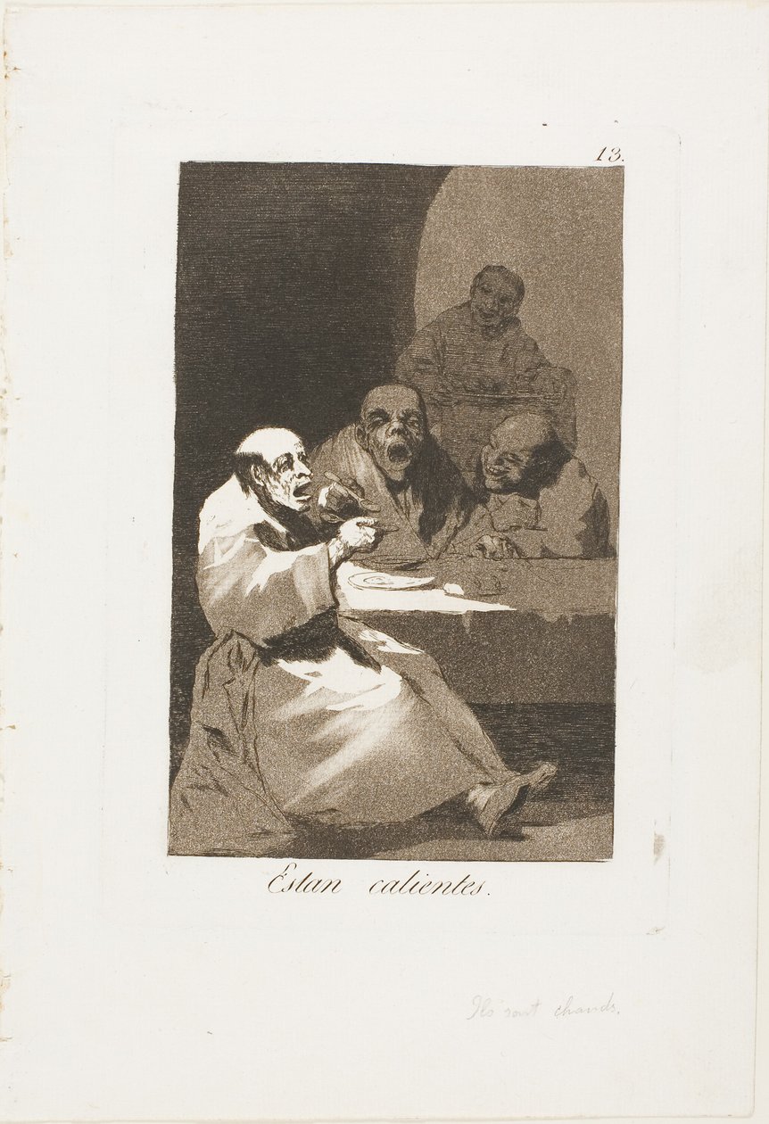 De er Hot, plate 13 fra Los Caprichos av Francisco Jose de Goya y Lucientes