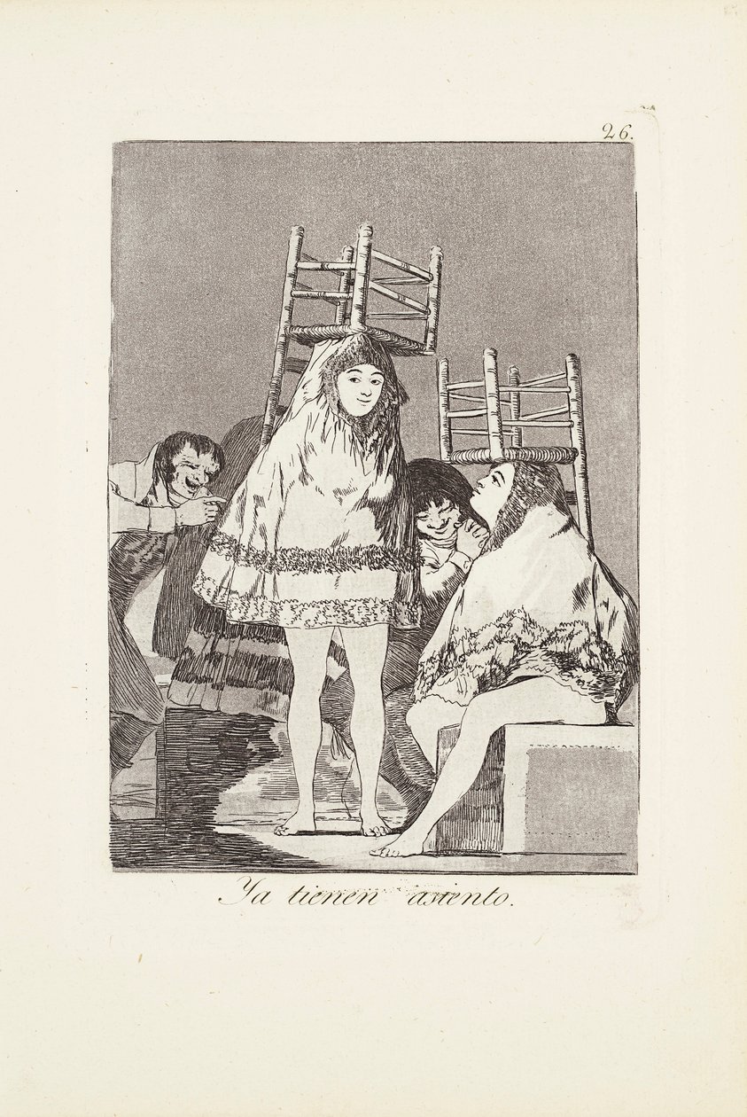 De har allerede fått plass (Ya tienen asiento) Plate 26 fra: Los Caprichos av Francisco Jose de Goya y Lucientes