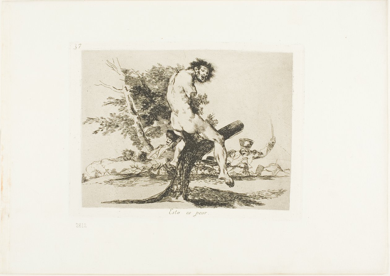 Dette er verre, plate 37 fra The Disasters of War av Francisco Jose de Goya y Lucientes