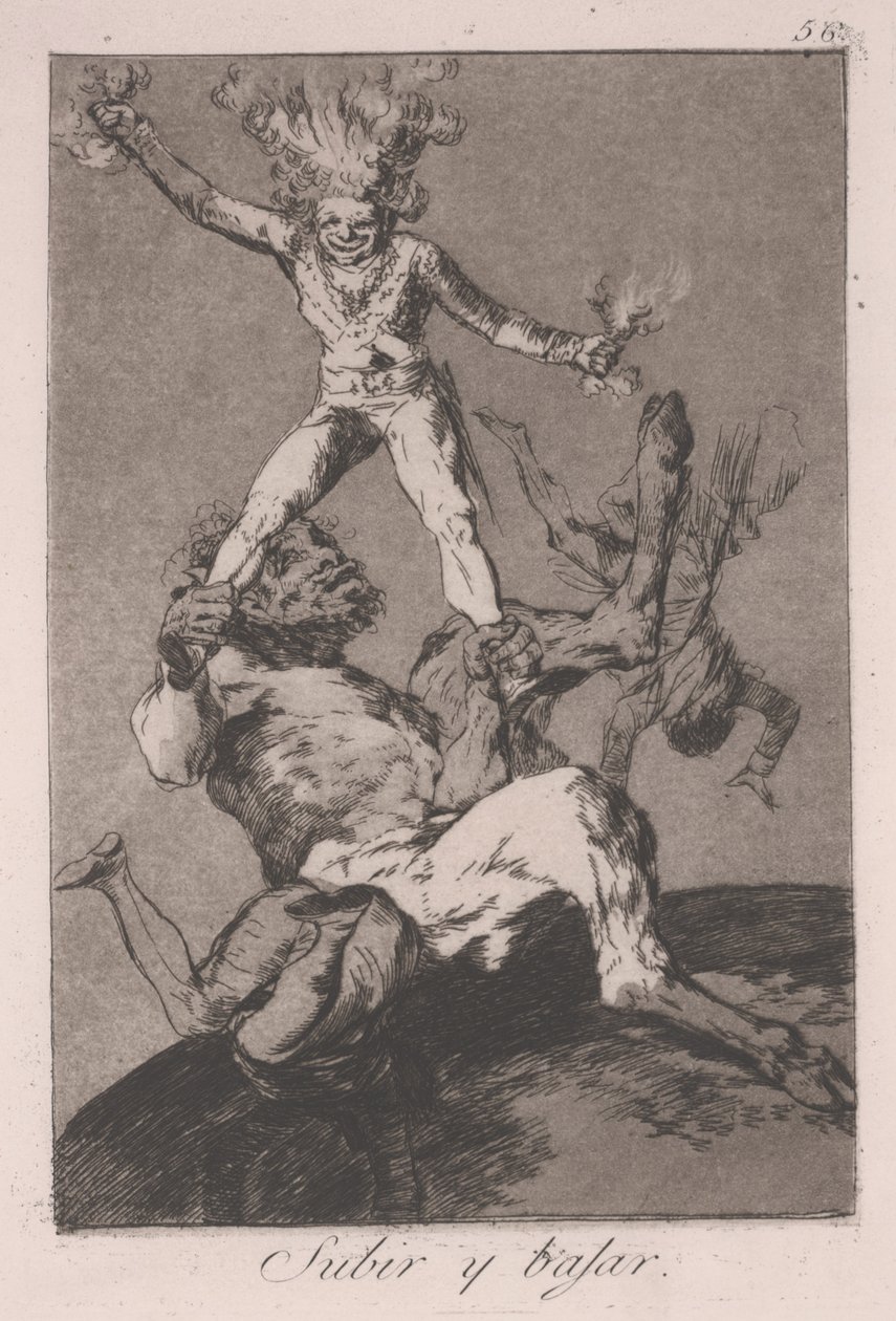 Å stige og falle av Francisco de Goya