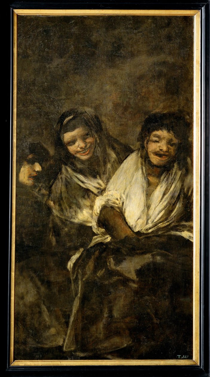 To kvinner og en mann (maleri på lerret) av Francisco Jose de Goya y Lucientes