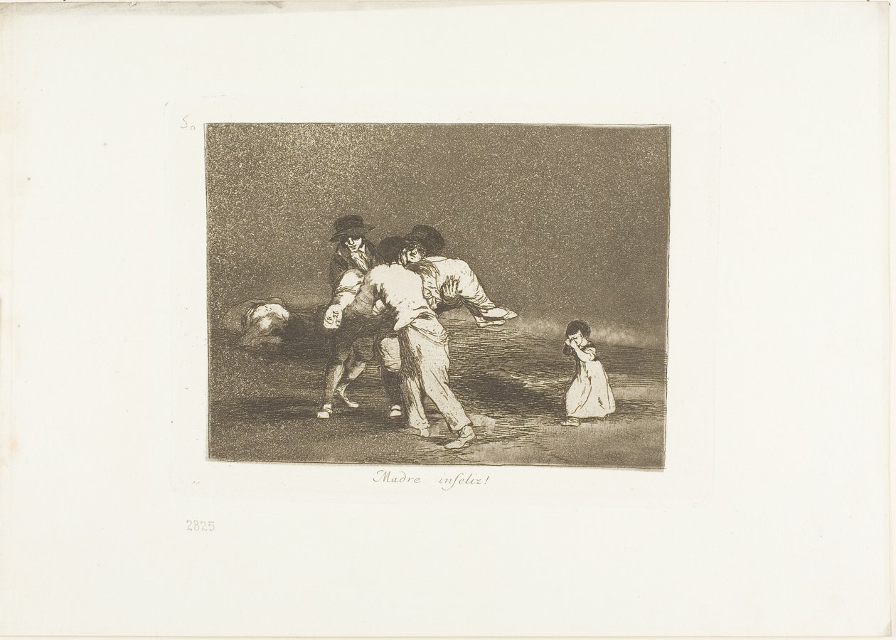 Unhappy Mother!, plate 50 fra The Disasters of War av Francisco Jose de Goya y Lucientes