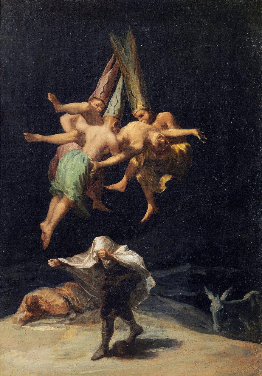 Vol de Sorcieres - Witches in Flight av Francisco de Goya (1746-1828) av Francisco de Goya