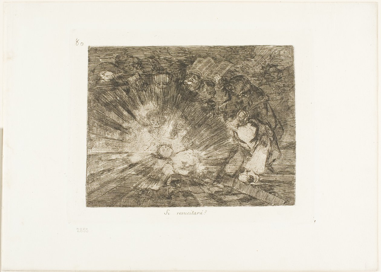 Will She Rise Again?, plate 80 fra The Disasters of War av Francisco Jose de Goya y Lucientes