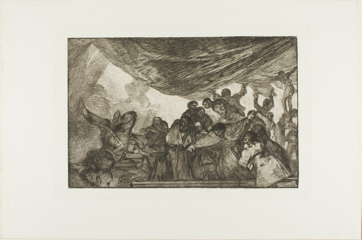 Uten å anbefale seg selv verken til Gud eller djevelen, plate 15 fra Los Proverbios av Francisco Jose de Goya y Lucientes