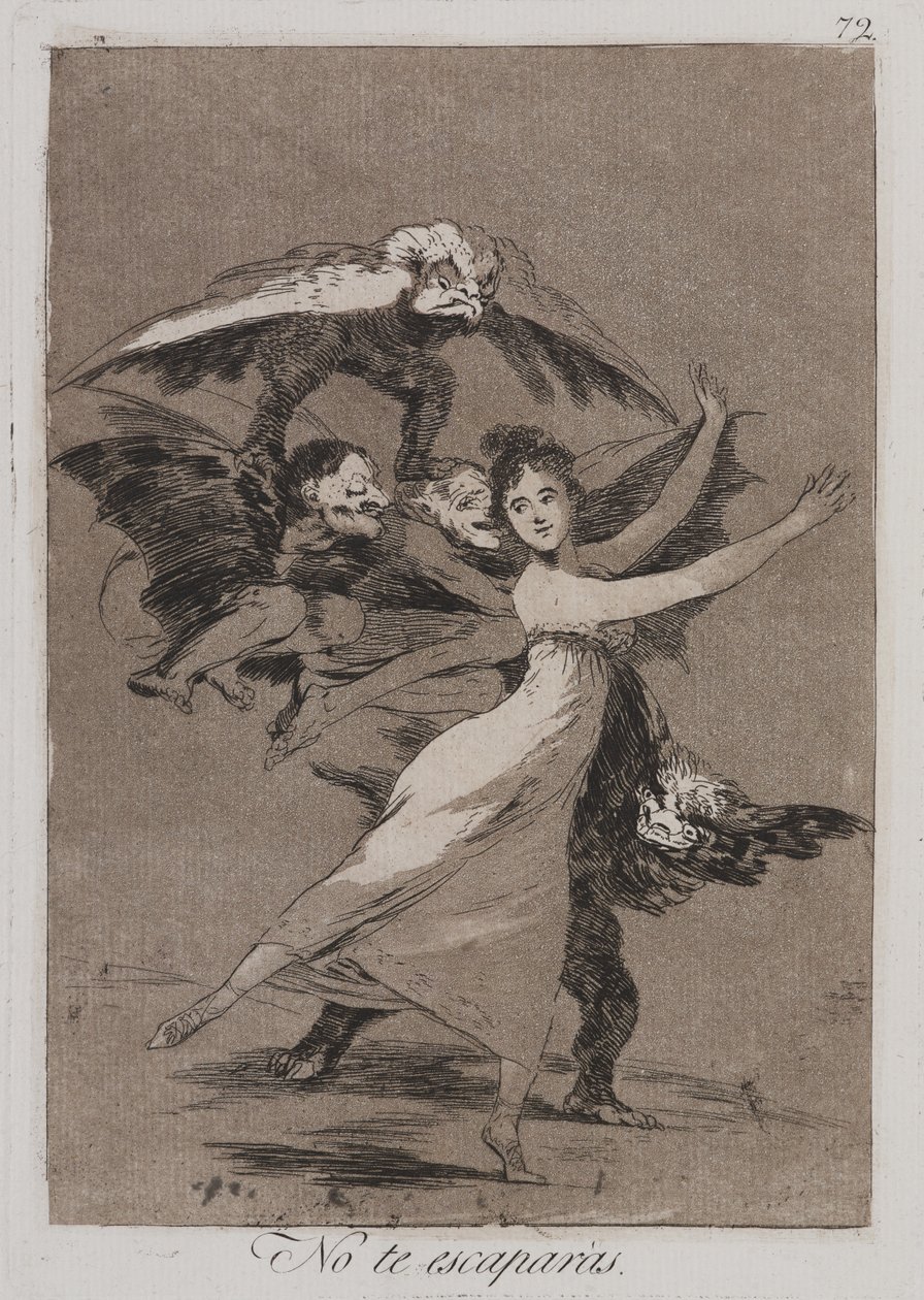 Du vil ikke unnslippe (No te escarparas) av Francisco de Goya