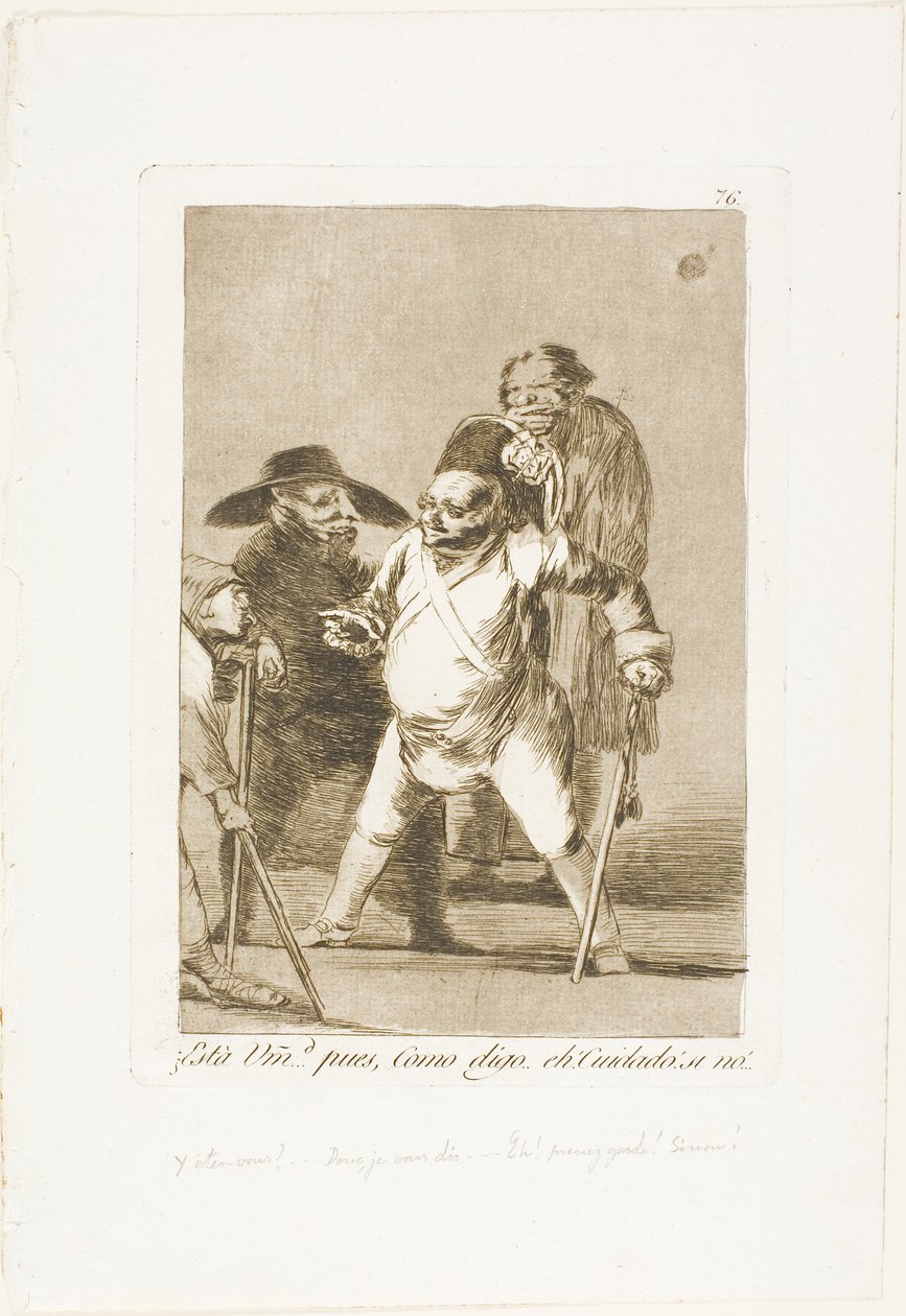 Du forstår? ... vel, som jeg sier... eh! Se opp! ellers..., plate 76 fra Los Caprichos av Francisco Jose de Goya y Lucientes